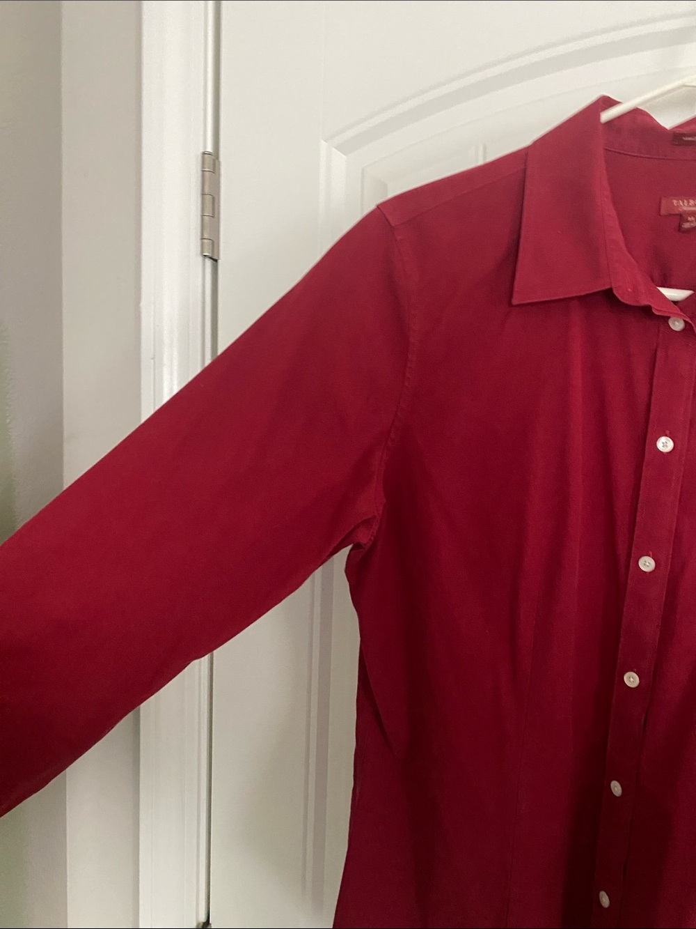 Talbots women's Button-Down Dress Shirt in Wine Red
